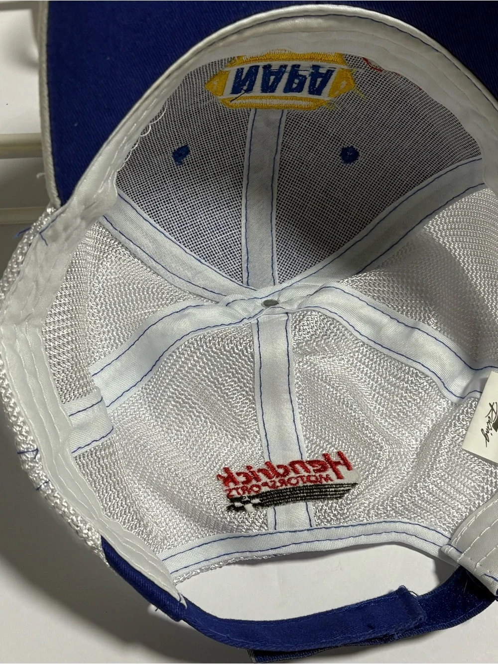 Racing Blue & White Trucker Cap